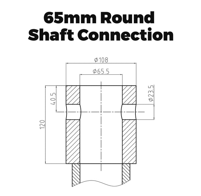 JCS 40 Complete Cone (65mm Round Shaft)