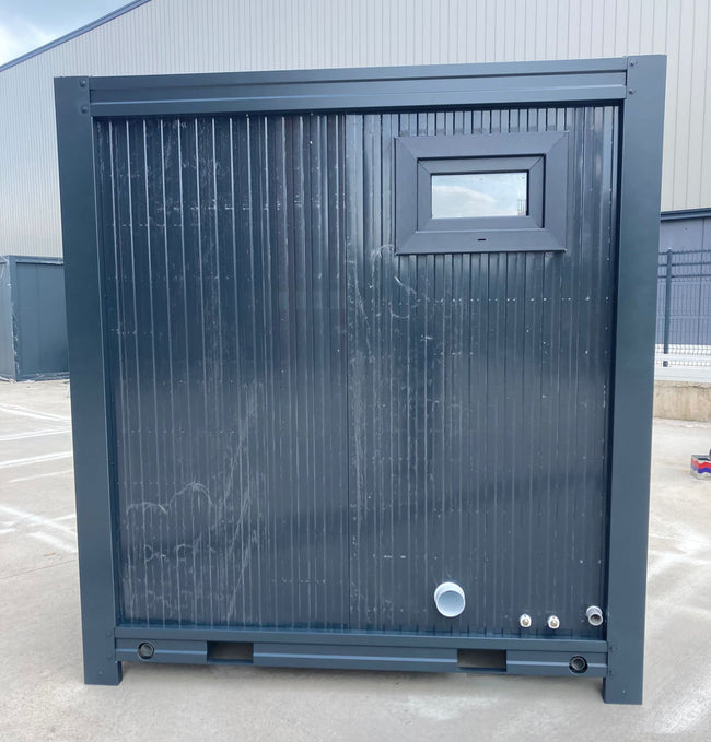 Prefab Mains Toilet & Shower Block - Anthracite