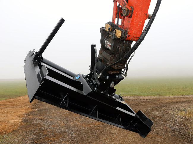 Excavator Grading Beam with Roller - 2000mm - 5 to 13 tonne