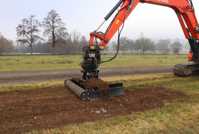 Excavator Grading Beam with Roller - 2000mm - 5 to 13 tonne