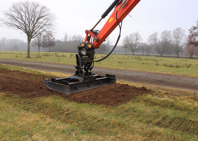 Excavator Grading Beam with Roller - 2000mm - 5 to 13 tonne