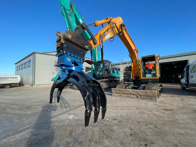 Hydraulic Rotating Excavator Rock Grapple - 6-10 Tonne