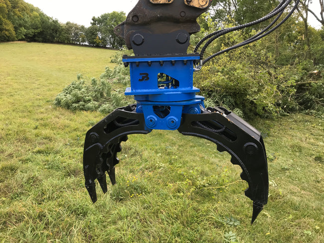 Hydraulic Rotating Excavator Rock Grapple - 6-10 Tonne