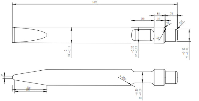 JB1000 Flat Chisel (1000mm)