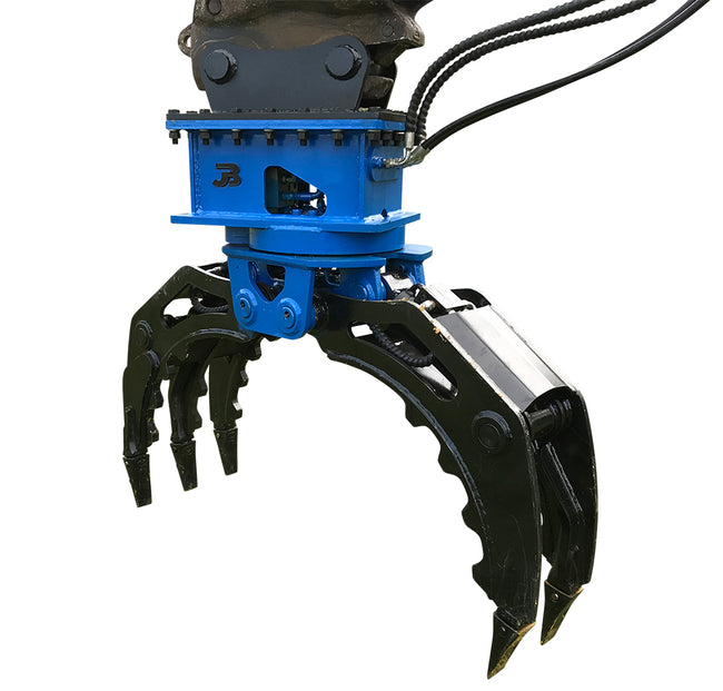 Hydraulic Rotating Excavator Rock Grapple - 6-10 Tonne