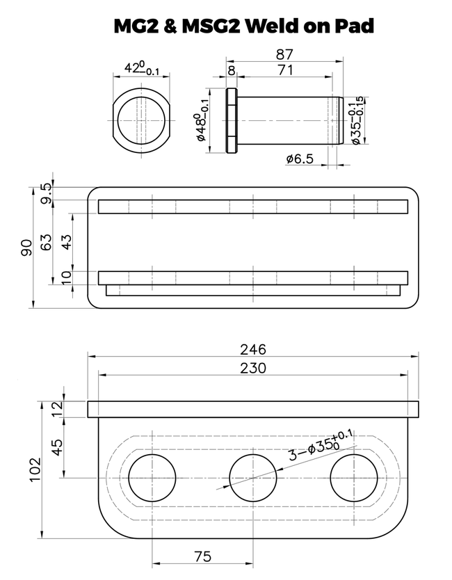 MSG2 Mechanical Excavator Selector Grab - 2 to 3 tonne