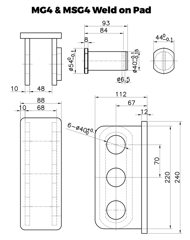 MSG4 Mechanical Excavator Selector Grab - 3 to 6 tonne