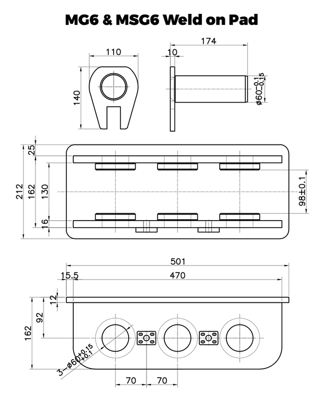 MG6 & MSG6 Dipper Plate & Pin