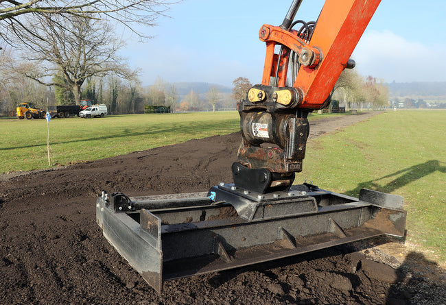 Excavator Grading Beam with Roller - 2300mm - 8 to 16 tonne